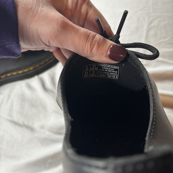 DR MARTENS ZAVALA Low Women's Size 11/Men's 10 Lace-Up Black Leather - Picture 5 of 5